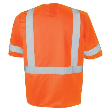 Ironwear Polyester Mesh Safety Vest Class 3 w/ 3 Pockets (Orange/X-Large) 1291-O-XL